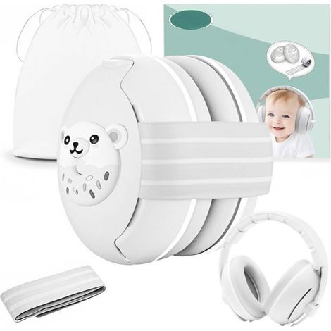 BelleRise - Casque antibruit pour bébés et jeunes enfants de moins de 48 mois, avec protection auditive et fonctions d'amélioration du sommeil. (1/5)