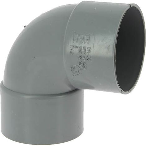 Adequa – Coude PVC femelle-femelle 87°30 Ø80 – Raccord de robinetterie – Filetage entrée 1" – Pour chantiers humides