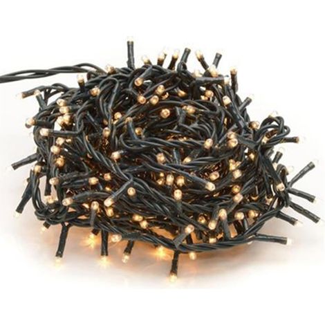 MINILUCCIOLE BIANCO CALDO PER INTERNO CON GIOCO LUCI 300 luci - mt.1,5 + 12,5 - (1/3)
