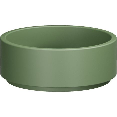 Vasque à poser en céramique OKE, dia. 40cm, tapis vert