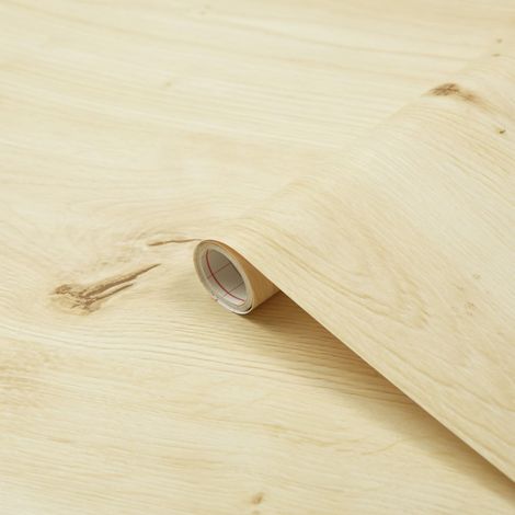 Rouleau de film adhésif long en bois Chêne scandinave 45 cm x 15 m (1/3)