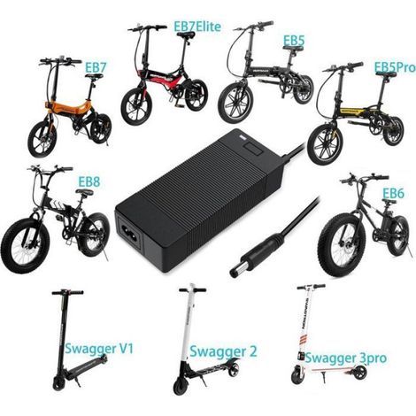 Chargeur Batterie - 36 V - 42 V - 2 A - Pour Vélo Électrique - Connecteur RCA 10 mm - Li-Ion Li-Poly 10S (1/5)