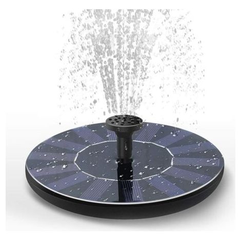 Mini fontaine solaire, kit de panneau solaire autonome pour jardin, piscine et extérieur