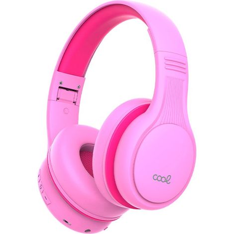 Auriculares Stereo Bluetooth Cascos Infantiles COOL Kids Rosa (Volumen Limitado)
