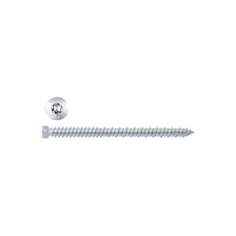 VITI PER CALCESTRUZZO TESTA CILINDRICA TORX ZINCATA BIANCA- - ø mm.7,5x72 - 100 pezzi AMBROVIT