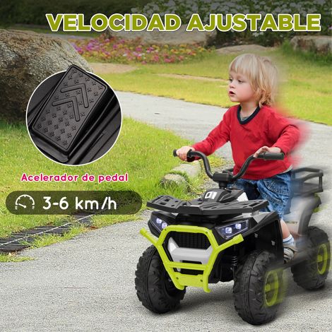 Moto électrique à quatre roues adaptée aux enfants à partir de 3 ans, équipée d'une batterie 12V, d'un phare, d'un lecteur MP3, d'une vitesse réglable et d'un panier, capacité de charge maximale de 30 (1/5)
