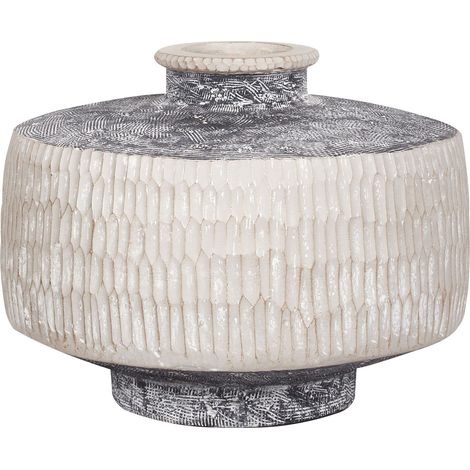 Blumenvase DEKSATI Keramik 32 cm Beige
