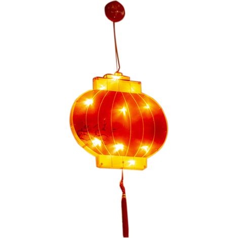 Rote LED-Laterne als dekorativer Glücksbringer zum Chinesischen Neujahr fürs Schlafzimmer (1/2)