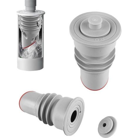 Set mit 2 Dichtungen für Waschmaschinenablaufschläuche, 35–40 mm, Silikon-Ablaufschlauchverbinder für Bad, Küche, Waschmaschine, Ablaufstopfen für Abwasserschlauch (1/5)