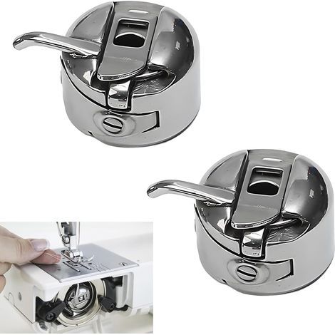 piezas - Caja de bobina - Acero inoxidable - Universal para máquina de coser - Fácil reemplazo - Plateado - 22,75 mm (1/5)