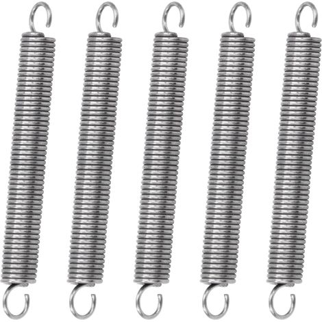 25mm Tension Spring with Hooks 90 Degree Stainless Steel Spring Wire Diameter 0.4mm Outer Diameter 3mm Force 0.4kg 20pcs (1/5)