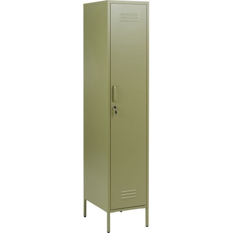 Armario de metal moderno para oficina con 5 estantes taquilla alta verde Frome (1/5)