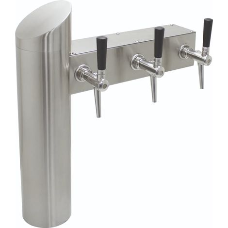 Columna de cerveza, modelo "RJ6", acero inoxidable mate (1/2)