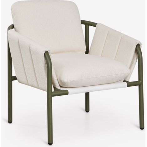 Set di 2 poltrone da giardino imbottite e in acciaio Zunika SKLUM            