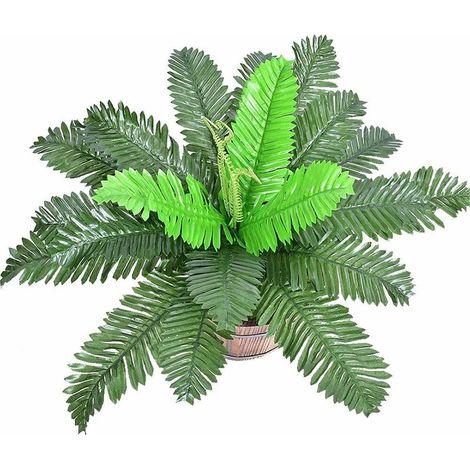Plantes artificielles Triomphe- 2 pièces Feuilles de palmier artificielles tropicales - Iimitation Boston - Fougère - Buissons verts - Maison jungle - Décoration de mariage (1/5)