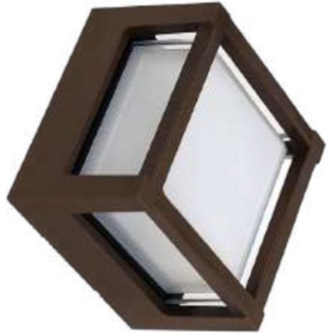 Applique moderno lampadari bartalini ayam led cct ip65 materiale plastico, finitura metallo corten