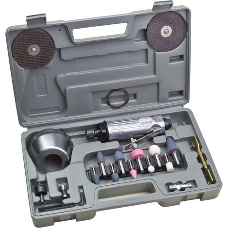 Druckluft Trennschleifer Winkelschleifer Schleifer Poliermaschine Set 20 tlg. (1/5)
