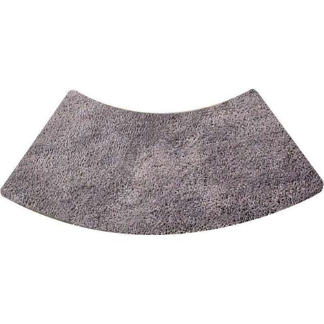 Runde Duschmatte mit gewelltem Rand, viertelrunde Mikrofaser-Duschmatte, maschinenwaschbar, rutschfest, grau, 45 × 100 cm