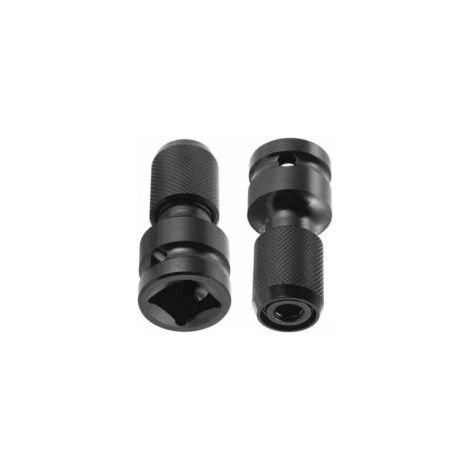 Adaptateurs de douille 1/2" carré vers 1/4" clé à douille hexagonale à cliquet convertisseur de mandrin à dégagement rapide pour clé à cliquet à chocs et porte-embout de tournevis - 2 pièces
