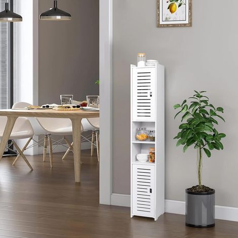 Hofuton Armoire de rangement sur pied pour bureau, salon, cuisine, entrée, blanc (1/5)
