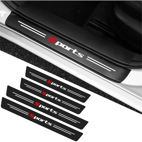 Lot de 4 protections de seuil de seuil de voiture - Protection de seuil de porte de voiture - Autocollant - Accessoires de protection universels pour seuil de porte de voiture