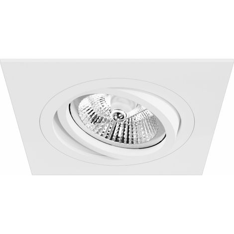 Spot encastré orientable Avant SQ 111 mm pour ampoules GU10, cadre en aluminium blanc mat, indice de protection IP20 - Beneito & Faure