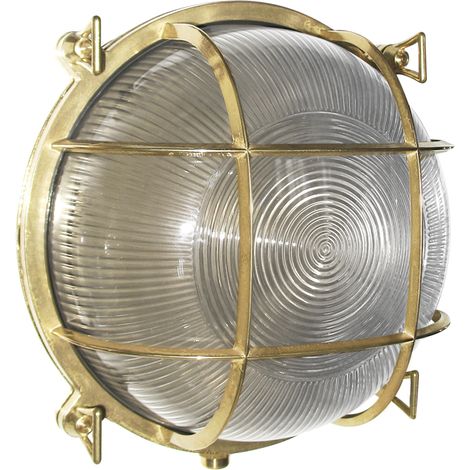 Aplique vintage OTTONE Round IP54 E27 42W Latón (1/3)