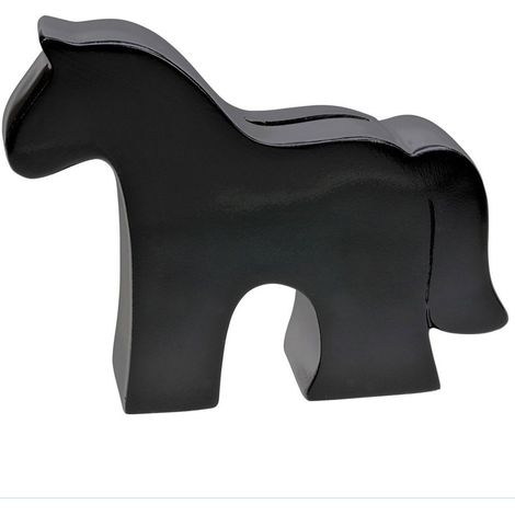 Cavallino salvadanaio con foro superiore e tappo
