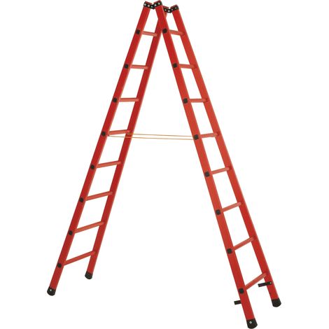 Iller GFK Vollkunststoff Stehleiter 2x8 Sprossen