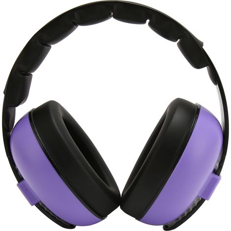 Casque anti-bruit enfant violet, protection auditive bébé réglable, serre-tête léger anti-oreilles, réduction sonore pour nourrisson, casque confortable 3-12 ans (1/5)