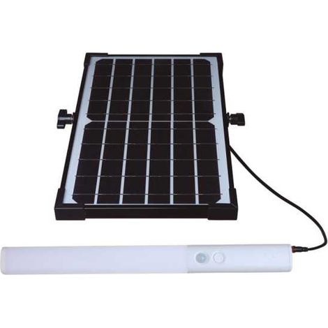 Regleta Led Solar 10W 4000K Portátil con USB y con Sensor de Movimiento y Crepuscular
