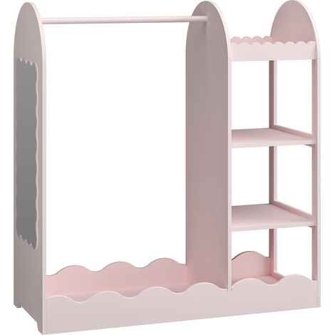 Perchero mueble de entrada diseño para niños 100 x 94 x 38 cm rosa 030010384 (1/5)
