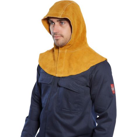 Capucha de cuero protección para soldadura SW33