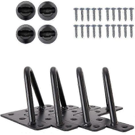 4 pieds en épingle à cheveux, pieds de meuble, pieds de structure de table en métal, pieds en épingle à cheveux d'un diamètre de 9 mm (1/4)