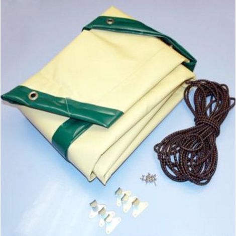 WATERCLIP Bâche hivers pour piscine bois rectangle - 6,80 x 3,70 m