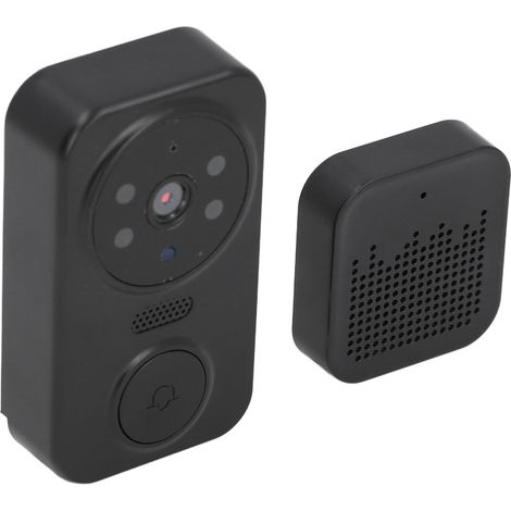 Sonnette vidéo sans fil 480p avec capture d'écran, contrôle via application, interphone bidirectionnel, sonnette vidéo Wi-Fi pour la maison (intérieur). (1/5)