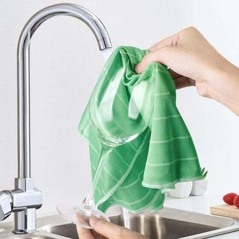 Lot de 4 Chiffons en Microfibre Bambou – Idéal pour Vitres, Miroirs, Carreaux, Carrosserie – Accessoire de Nettoyage pour Maison et Salle de Bain (1/3)