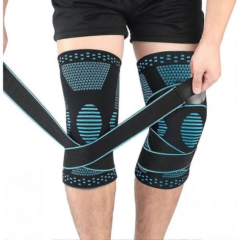 Genouillères professionnelles ajustables, déchirures du ménisque, soulagement des douleurs articulaires liées au sport, récupération après blessure (course à pied, basketball) (Unité, M) (1/5)