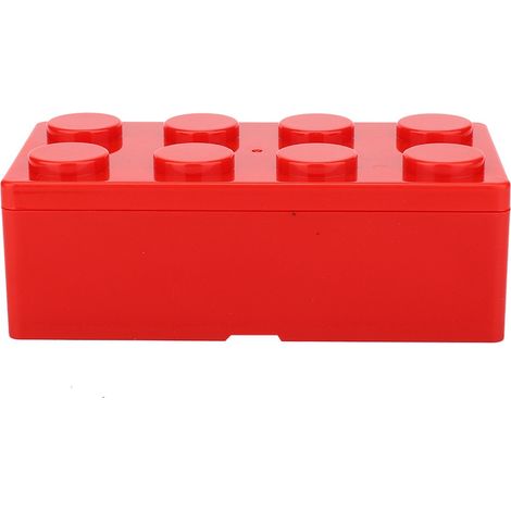 Boîte De Rangement Cosmétiques Blocs De Construction Diy Organisateur De Bureau Pour Maquillage Et Vernis À Ongles Rouge (1/5)