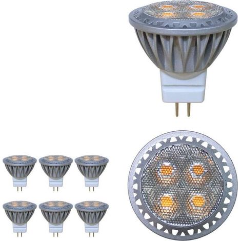 ampoule LED MR11 GU4 spot 3 W 12 volts Super Bright égal à ampoule halogène 35 W 280LM 30 ° Angle de faisceau Blanc froid 6000K Lot de 6 unités [Classe énergétique A+]