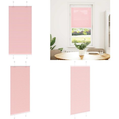 vidaXL Plissee Rosa 60x150 cm Stoffbreite 59,4 cm Polyester (1/5)