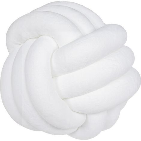 Dekoratives Knotenkissen – weich und bequem, ideal für Schlafzimmer, Sofas, Büros und mehr. (Weiß, 22 cm) (1/5)