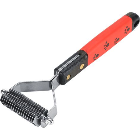 Pet hair comb, stainless steel bristle grooming tool, for dogs and cats, long, 18 rakes (1/5)