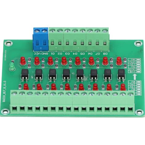 Optisches Isolationsmodul (24 V auf 5 V), 8 Kanäle, Signalwandlerplatine für SPS (1/5)