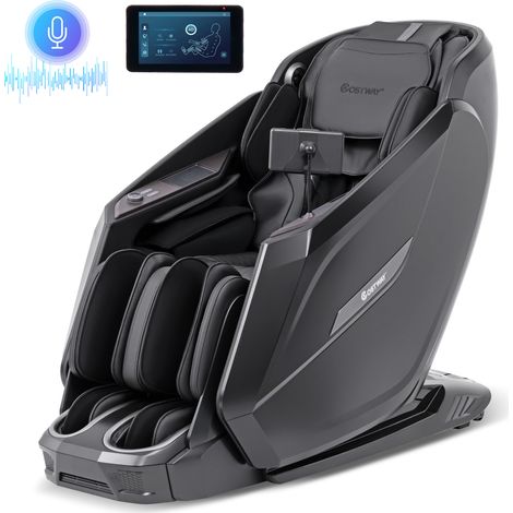 Fauteuil de Massage Complet du Corps, Chaise de Massage avec Rail SL & Scan 4D, 24 Programmes, Fonction Chauffante, Position Zéro Gravité, Noir (1/5)