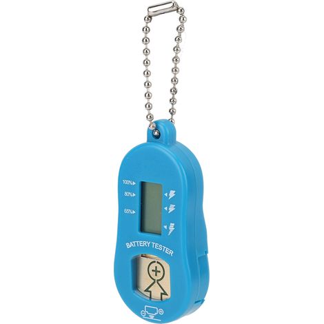 Testeur de pile bouton avec écran LCD portable, vérificateur de batterie pour aide auditive, outil de diagnostic bleu clair (1/5)