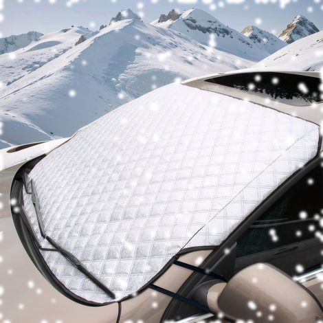 Auto-Windschutzscheiben-Frostschutz, 4-lagiger Auto-Winter-Windschutzscheibenschutz, Auto-Winter-Windschutzscheibenabdeckung gegen Frost, Schnee, EIS, UV, passend für die meisten Autos, faltbar (1/5)