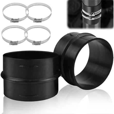 Tubo flessibile di riscaldamento da 75 mm 2 pezzi Tubo flessibile di riscaldamento da 75 mm con 4 fascette stringitubo per accessori di riscaldamento Eberspacher Webasto (1/5)