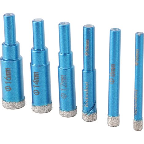 Lot de 6 forets diamantés professionnels pour percer le marbre - Fournitures industrielles (1/5)
