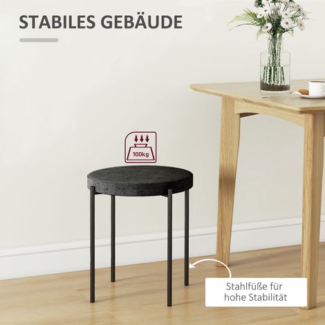 Chaise de salle à manger, fauteuil design pour cuisine, 41,5 x 41,5 x 46 cm, Noir (1/5)